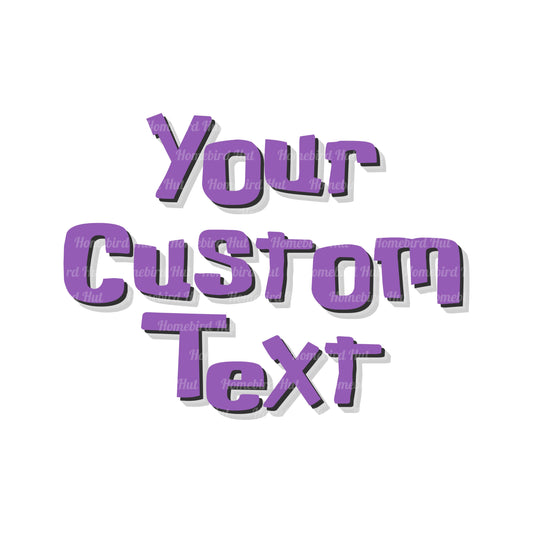 Custom made text Lilo Style Font SVG PNG (DIGITAL FILES)