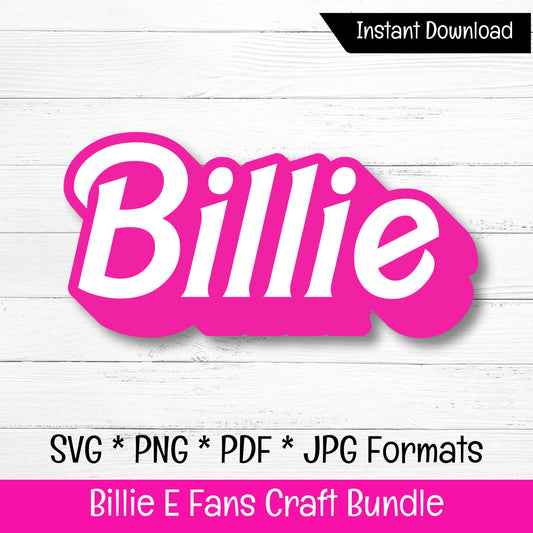 Billie E Barbi Font 'Billie' (DIGITAL FILE)SVG PNG PDF & JPG