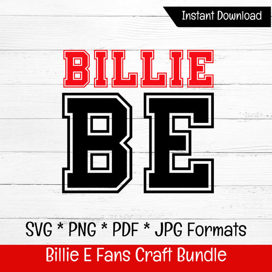 Billie Eilish Varsity Font 'BE' 5 Styles (DIGITAL FILE) SVG PNG PDF & JPG