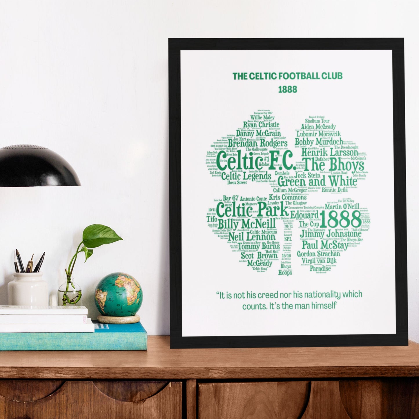 All Things Celtic F.C. Word Art Wall Decor A3 Poster (DIGITAL FILE)