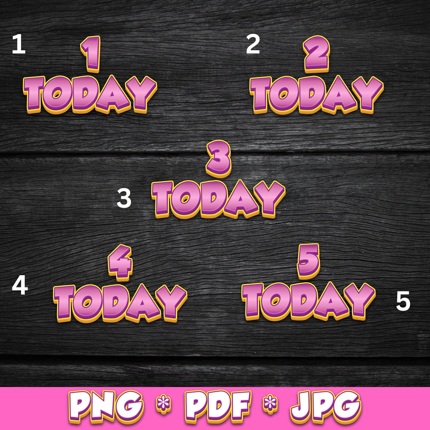 Puppy Paw Font Pre-designed Party Decor in Pink (DIGITAL FILE) PNG PDF & JPG