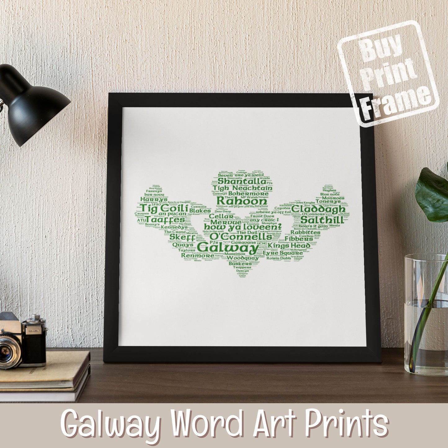 Galway Word Art Prints (DIGITAL FILE) A2 All things Galway City