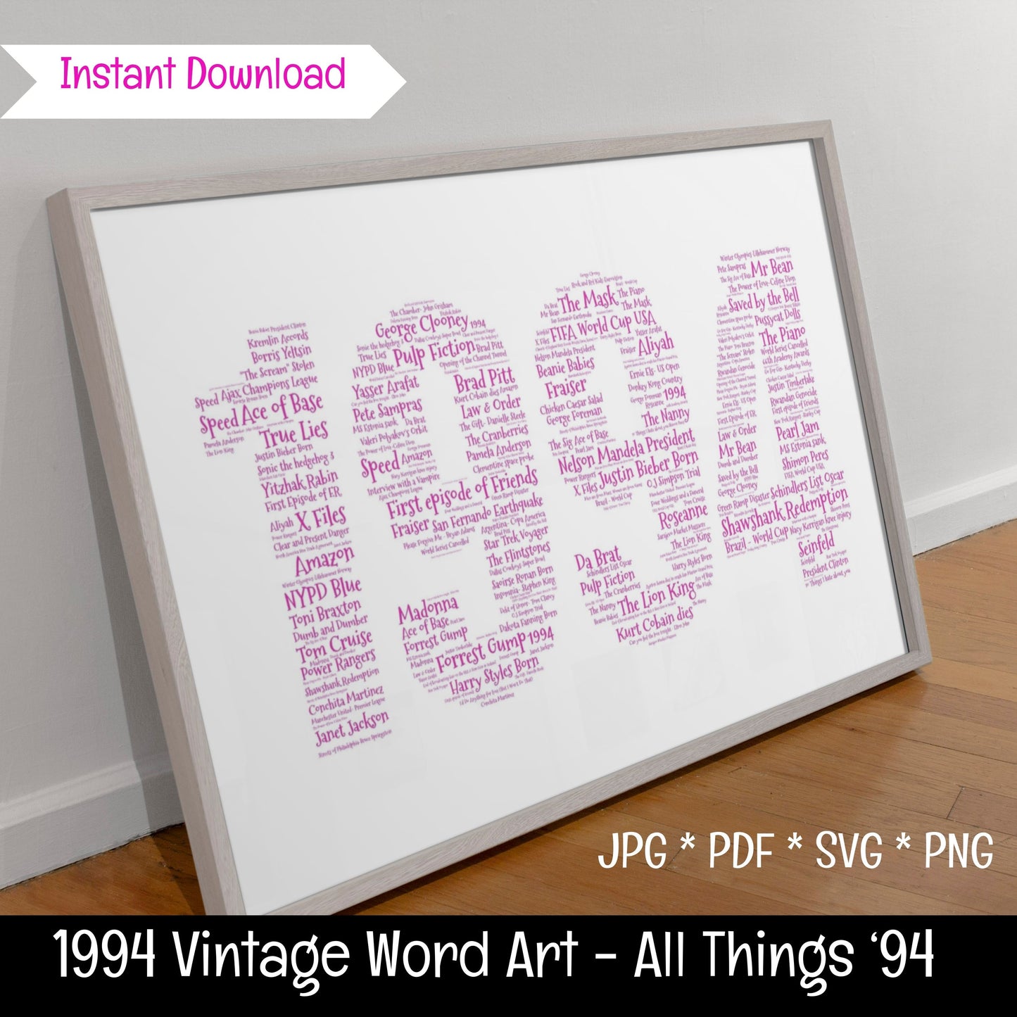 All things 1994 (DIGITAL FILE) A3 Instant Download