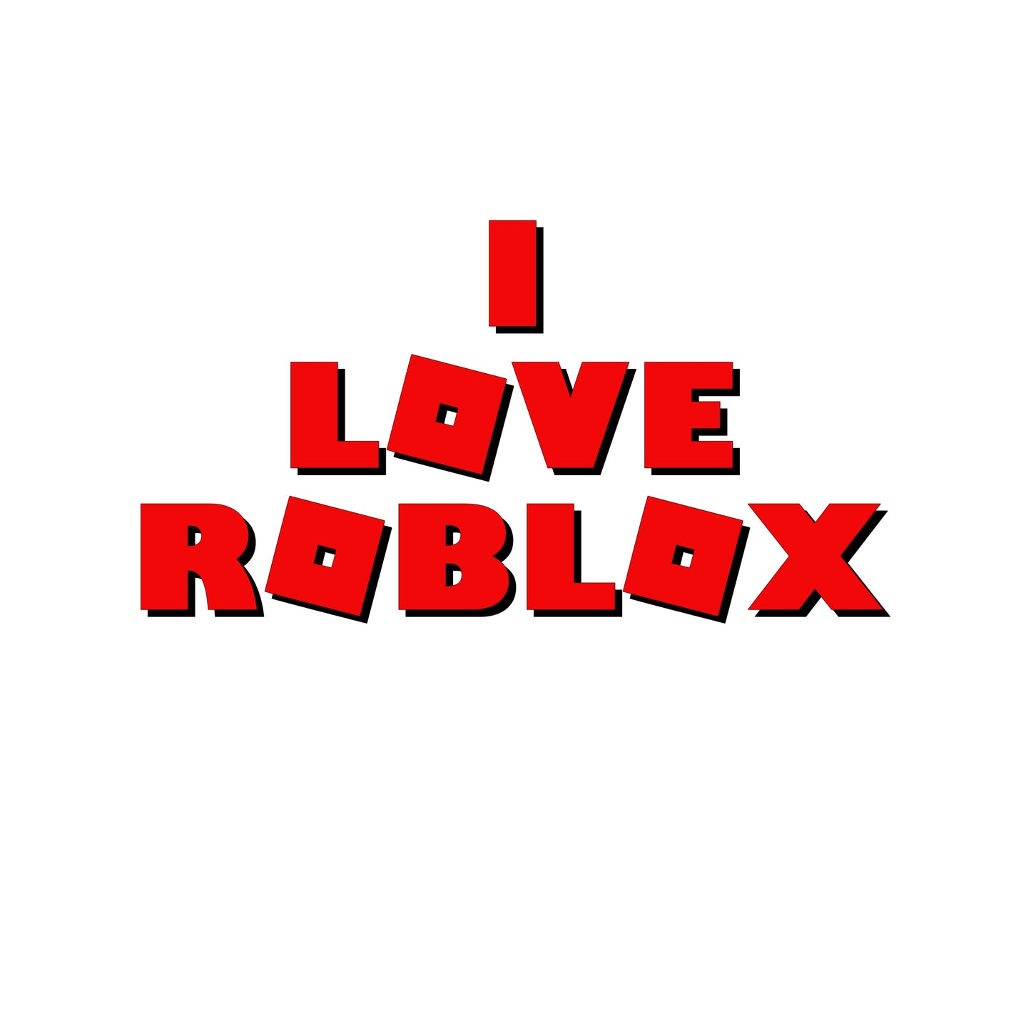 Custom Made Text SVG PNG - Roblox Style Font (DIGITAL FILE)