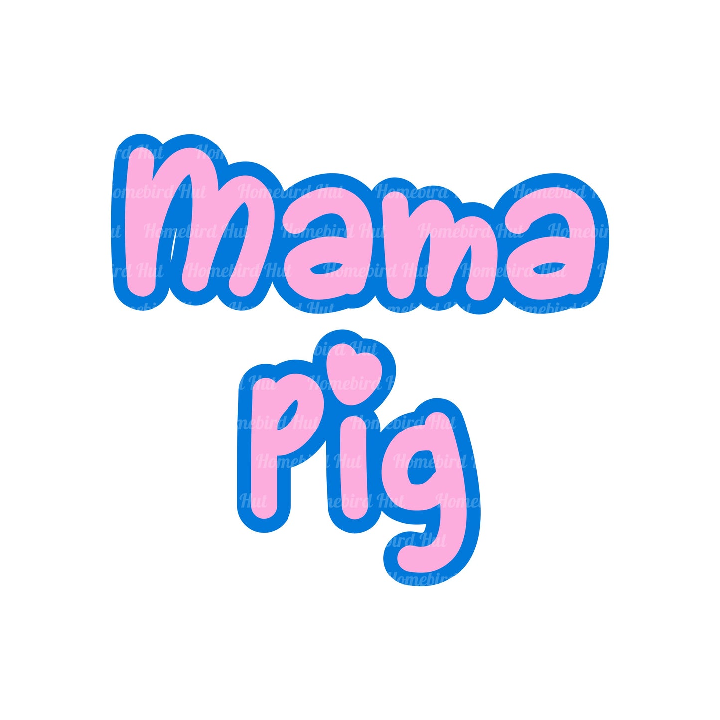 Custom made Text Peppa Pig style Font SVG PNG (DIGITAL FILE)