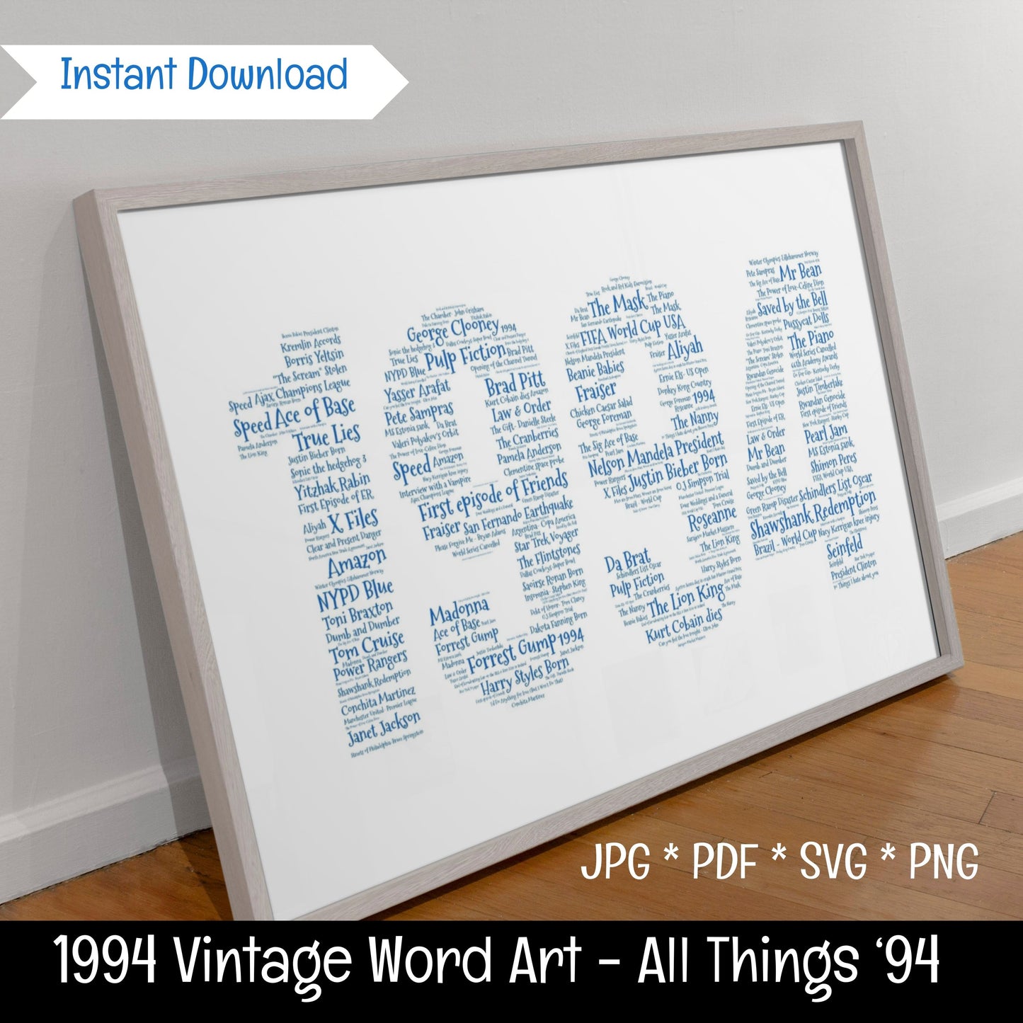 All things 1994 (DIGITAL FILE) A3 Instant Download