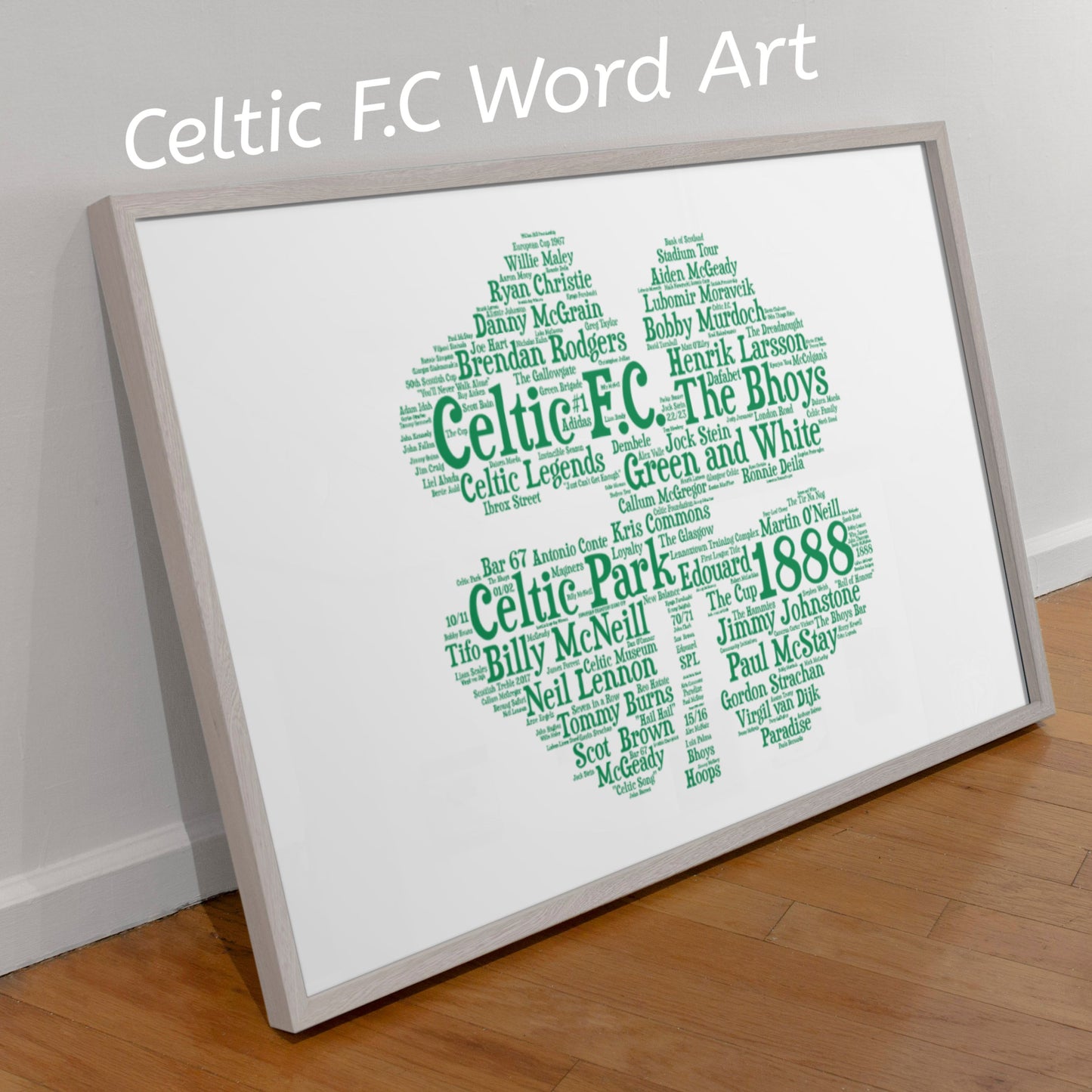 All Things Celtic F.C. Word Art Wall Decor A3 Poster (DIGITAL FILE)