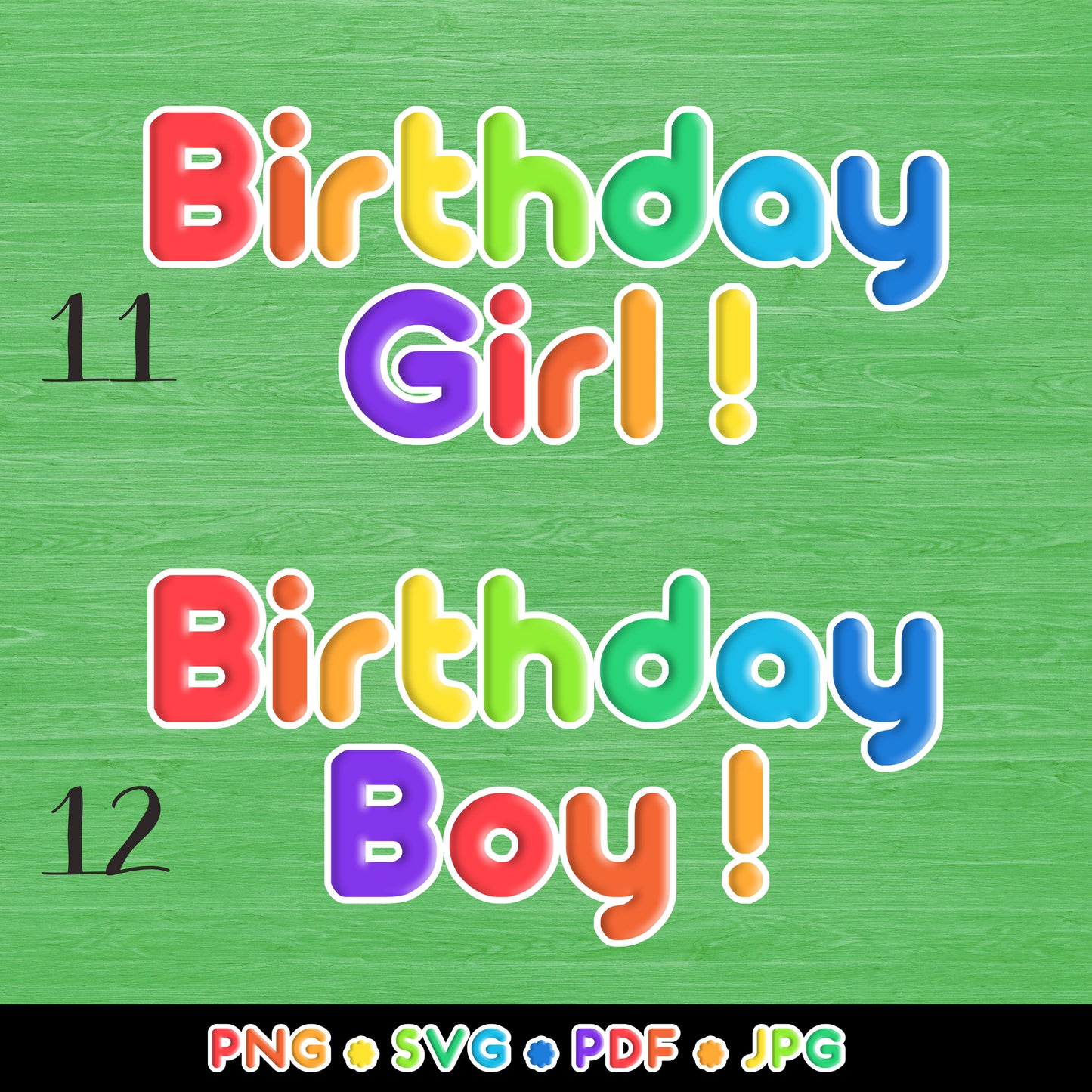 Melon Birthday Graphics Party Decor (DIGITAL FILE) SVG PNG PDF & JPG