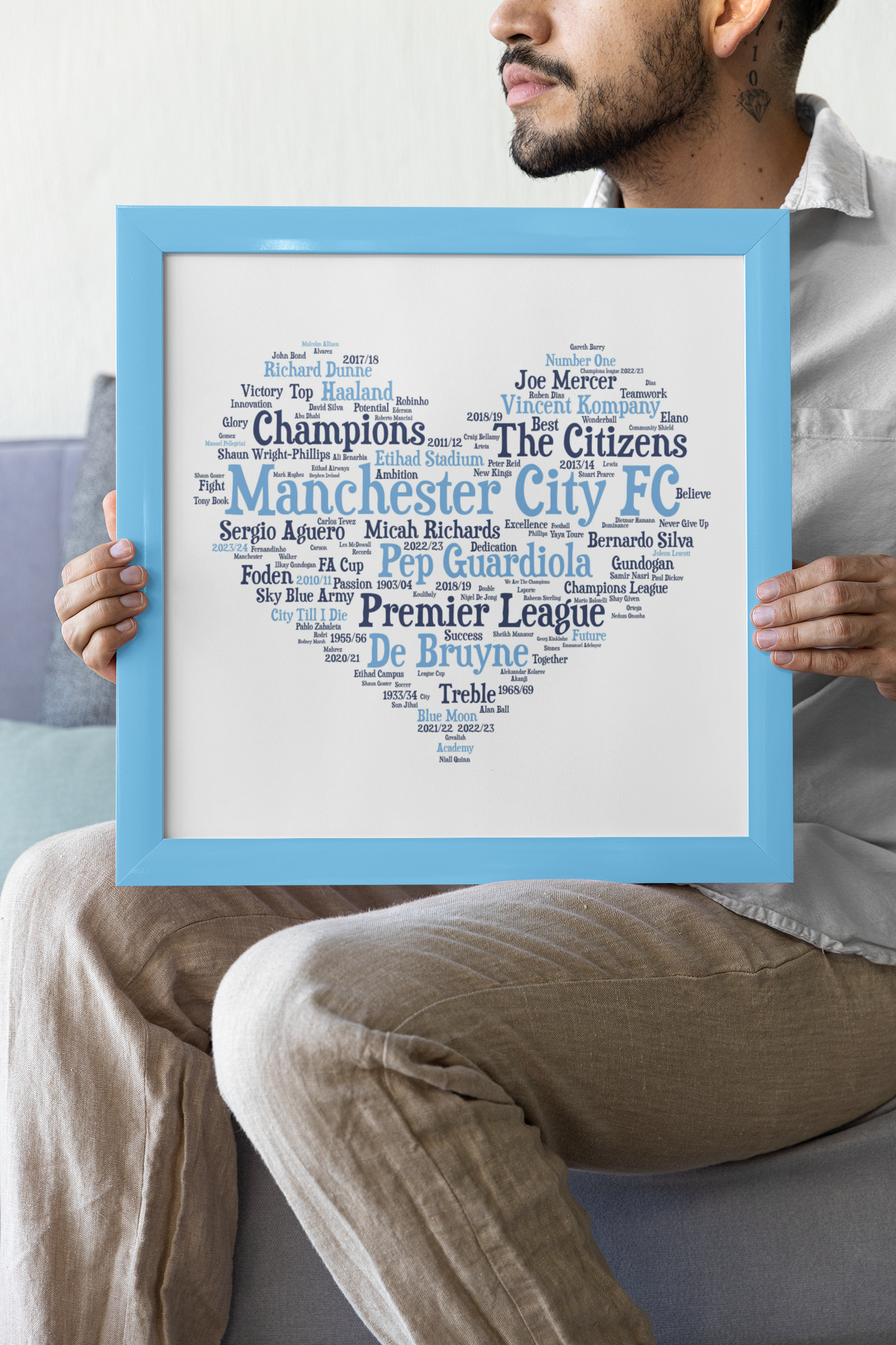 All Things Manchester City FC Word Art