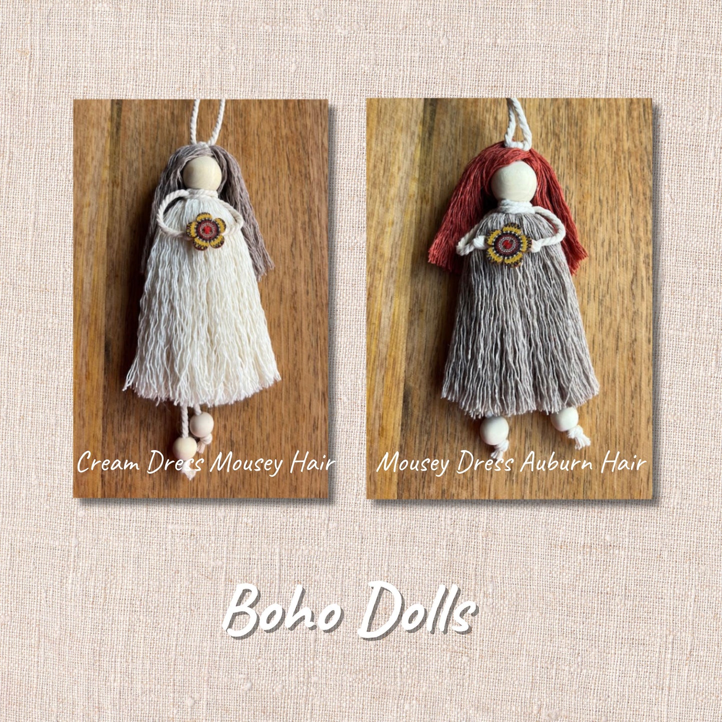 Boho Style Handmade Macrame Doll (NOT A TOY) Hanging Decoration