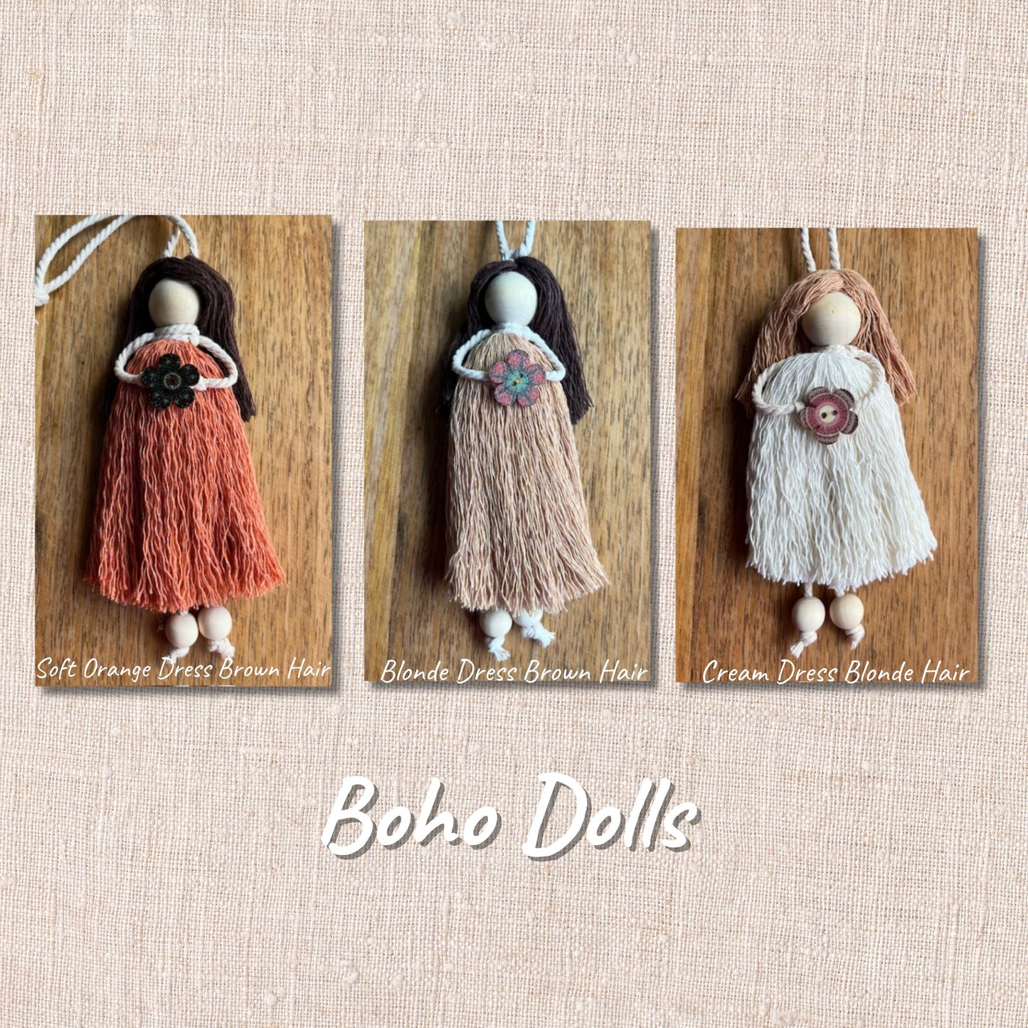 Boho Style Handmade Macrame Doll (NOT A TOY) Hanging Decoration