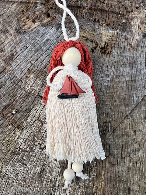 Irish Themed Macrame Doll Handmade in Galway (NOT A TOY)