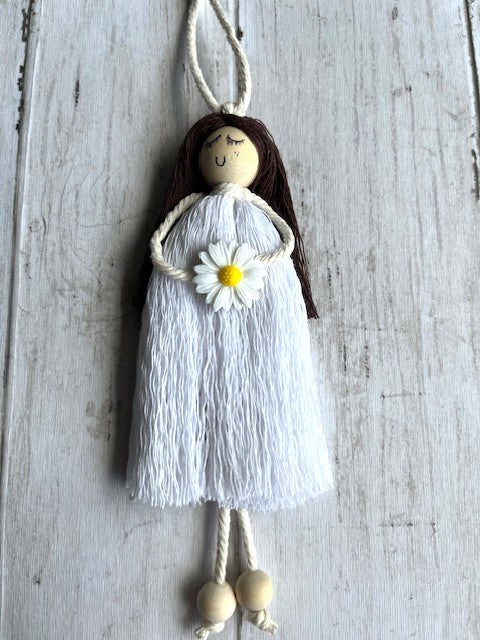 Holy Communion Hanging Macrame Doll, Handmade to Order