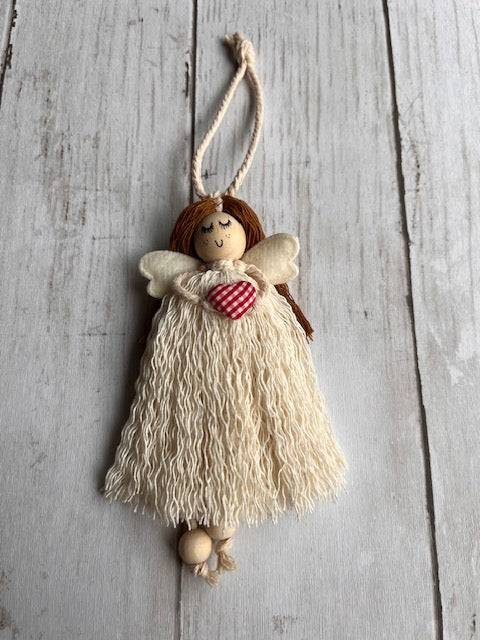 Christmas Themed Macrame Dolls, Handmade in Galway