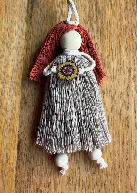 Boho Style Handmade Macrame Doll (NOT A TOY) Hanging Decoration