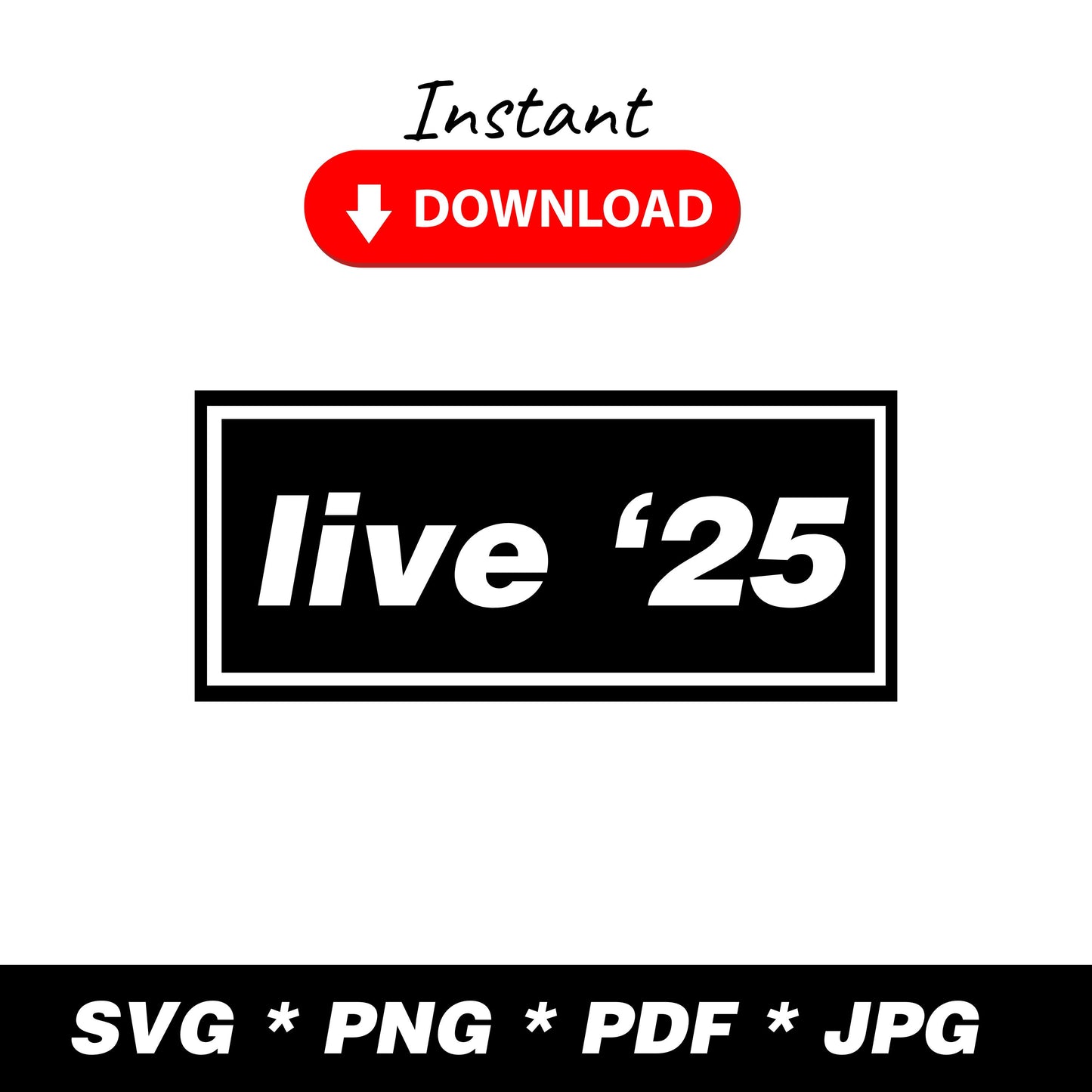 Oasis Themed Digital File, Live '25 Instant Download