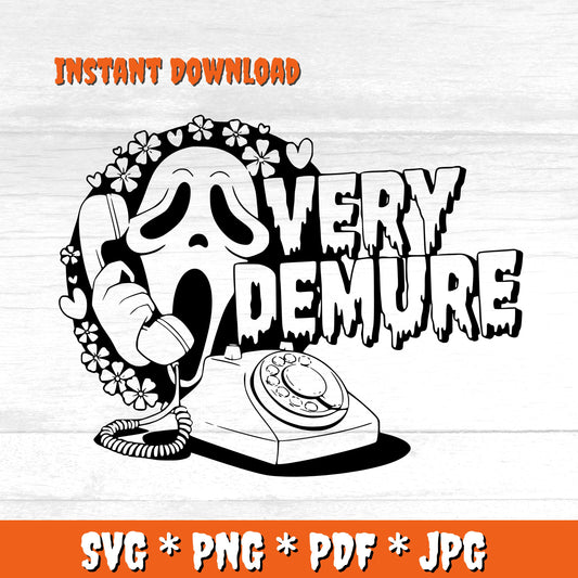 Very Demure Halloween Digital File, Ghost Face Instant Download