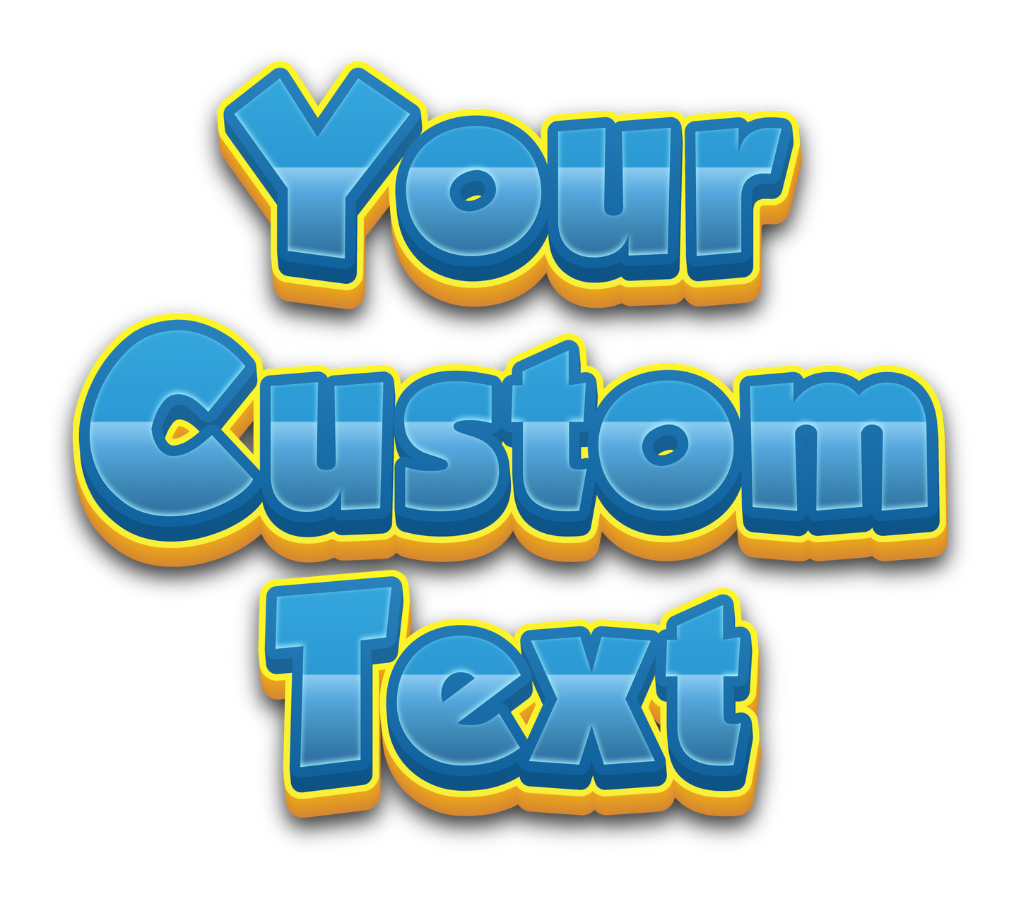 Paw Patrol Style Font -  Custom Text PNG (DIGITAL FILE)