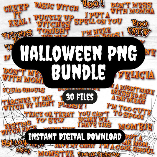 Halloween Crafter Bundle (DIGITAL FILES) 30 Designs in SVG PNG PDF & JPG