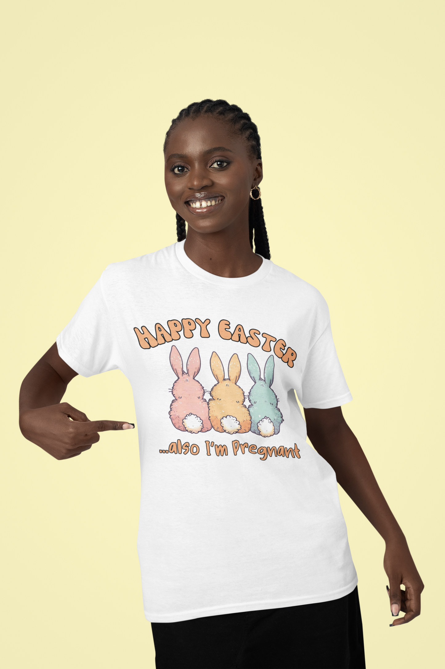 Happy Easter I'm Pregnant (DIGITAL FILE) Pregnancy Announcement PNG PDF JPG