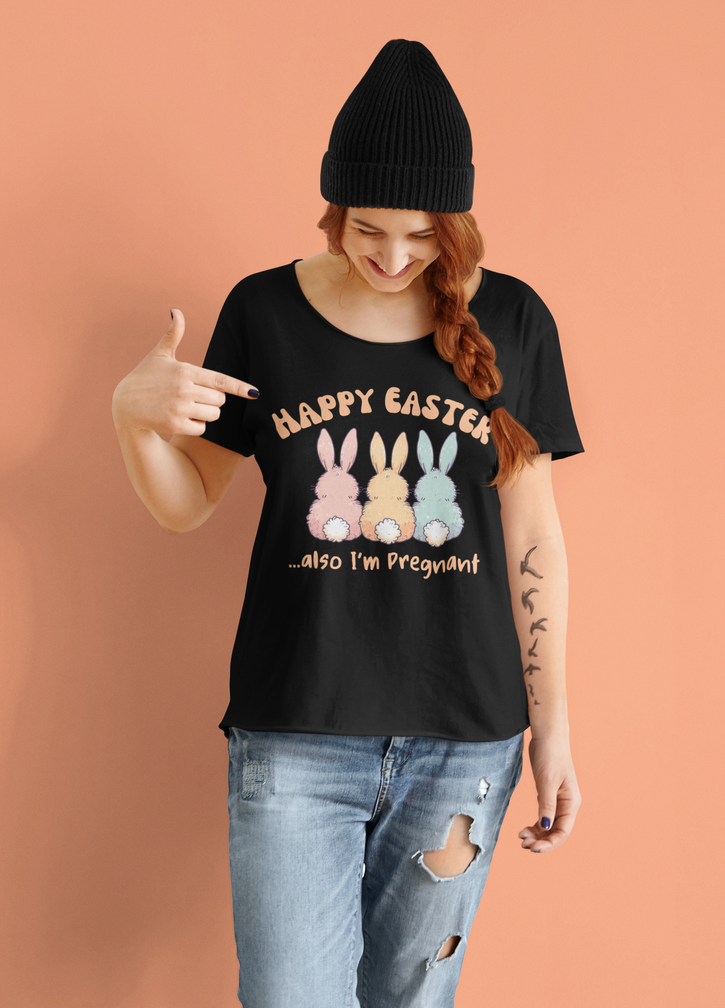 Happy Easter I'm Pregnant (DIGITAL FILE) Pregnancy Announcement PNG PDF JPG