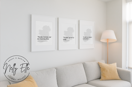 Traditional Irish Sayings with translation Wall Art (DIGITAL FILES) Bundle Ready to print.