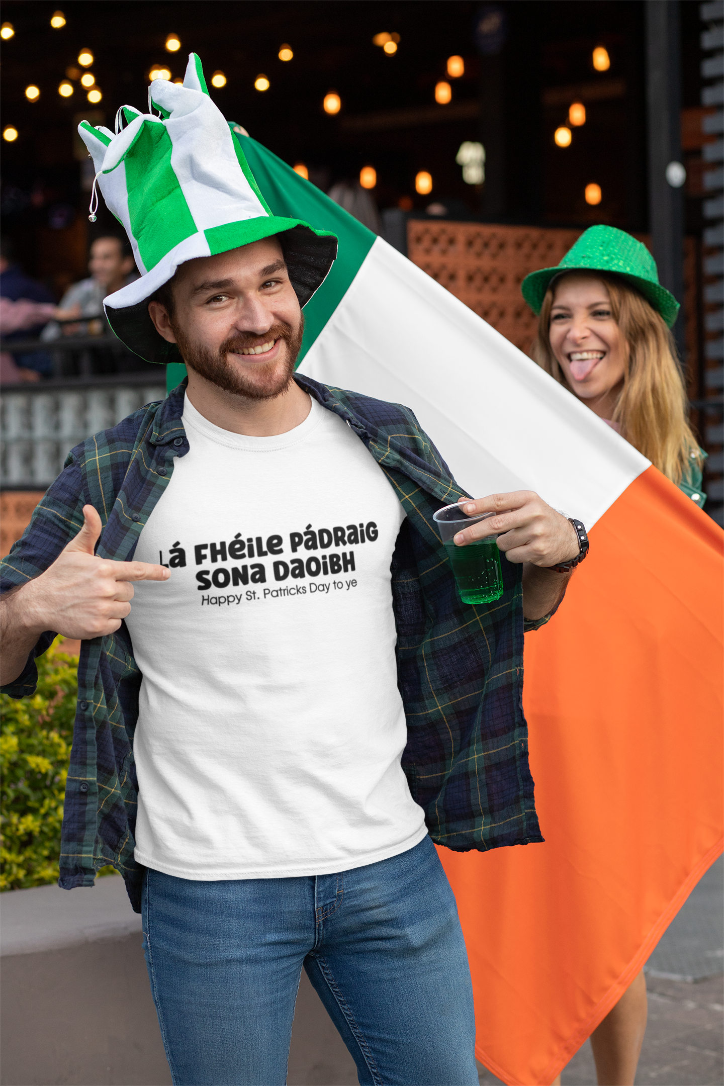 Irish Gaelic phrase  'Lá Fheile Padraig sona Daoibh' meaning 'Happy St Patricks Day to ye' (Digital File) SVG PNG PDF & JPG File