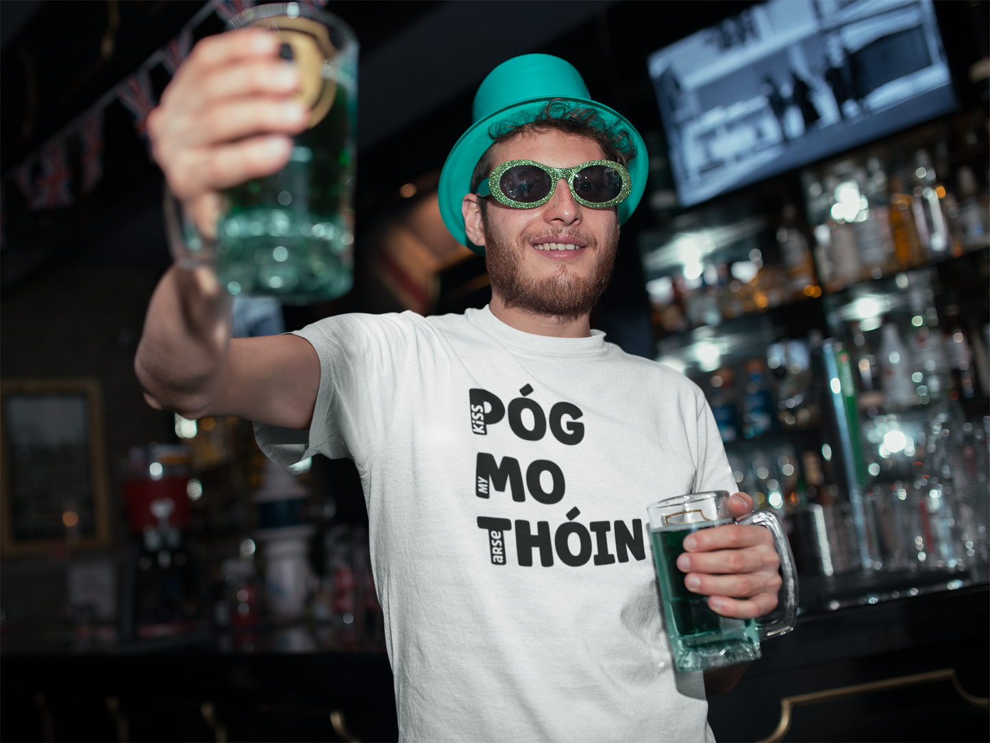 Irish Gaelic phrase 'Póg mo thóin' translated meaning 'Kiss my A*se' (Digital File) SVG PNG PDF & JPG File